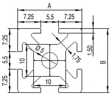 20*20 ELOKSALLI SİGMA ALÜMİNYUM PROFİL/20*20 SILVER ANODIZED ALUMINIUM PROFILE