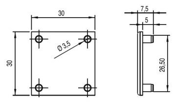 25*25 PLASTİK PROFİL KAPAĞI / 25*25 PLASTIC PROFILE COVER