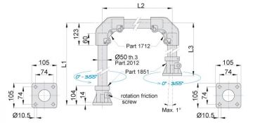 1689  KONTROL PANELİNİ BAĞLAMA TAKIMI (L1: 227 -1700 mm)