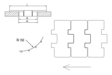 815 MİNİ DÜZGÜN DOĞRUSAL PASLANMAZ BANTLAR (AISI 304) (AISI 430) / MINI PLATE CHAINS