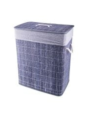 Bambu Katlanabilir Dikdörtgen Kirli Sepeti Gri 40x30x60 cm