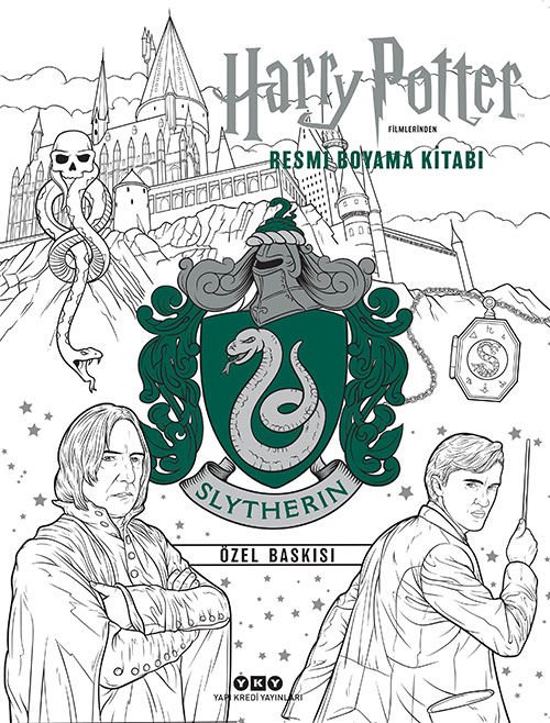 Harry Potter Filmlerinden Resmi Boyama Kitabı – Slytherin Özel Baskısı