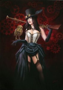 Steampunk Dolls and Femmes Fatales, Pin up Art By Lorenzo Sperlonga