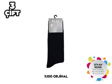 Pierre Cardin 527-Siyah Erkek Termal Havlu Çorap 3'lü