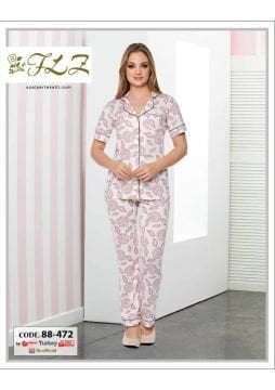 Flz 88-472 Kısa Kollu Bayan Pijama Takımı
