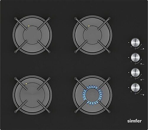 Simfer 3046 Siyah Klasik Set üstü Cam Ocak