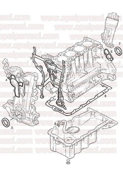 OPEL Alt Takım Conta Tüm Z12XE / X12XE motorlar için Elring