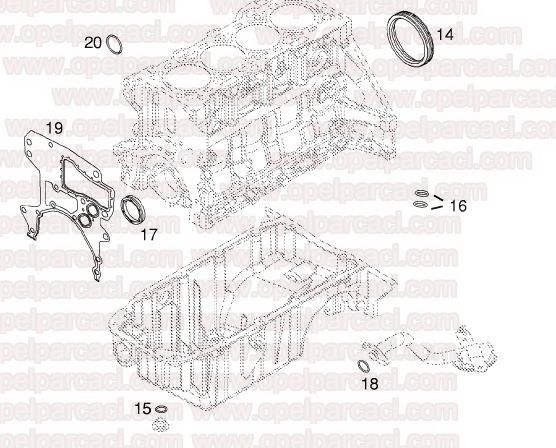 OPEL Alt Takım Conta Tüm Z16XEP Motorlar İçin Elring