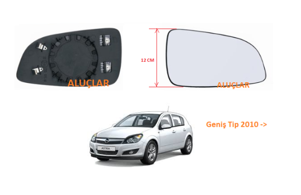 Opel Astra H Sağ Ayna Camı Geniş Orijinal GM