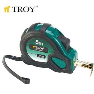 TROY 23126 Stoperli Şerit Metre (5mx19mm) Mıknatıslı