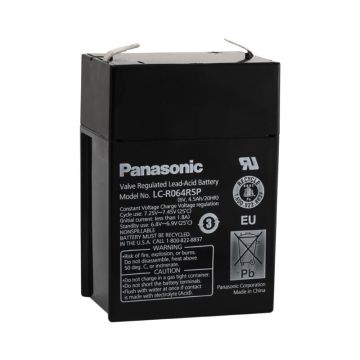 Panasonic LC-R064R5P 6V 4.5 Ah Bakımsız Kuru Akü