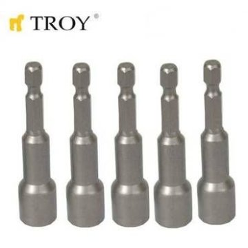 TROY 22292 Bits Uç Girişli Lokma Seti (10x65mm, 5 Adet)