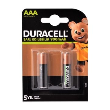 Duracell 1.2V 900 mAh AAA Şarjlı İnce Kalem Pil 2li