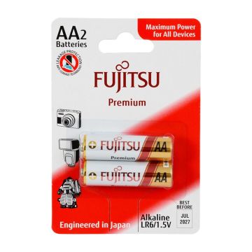 Fujitsu Premium LR06 AA Size Alkalin Kalem Pil 2'Li Blister