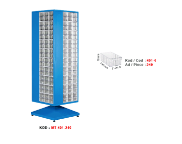 MT-401-240  Çekmeceli Dönen Dolap