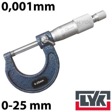 LYK 5208 Mekanik Mikrometre 0-25 mm 0.001 mm Hassasiyetli