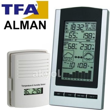 TFA 35.1083 'Gaia' Dijital Barometre, Termometre ve Higrometre