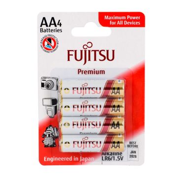 Fujitsu Premium LR06 Alkaline Kalem AA Size Pil 4Lü Blister