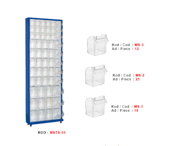 MSTS-55 Tek yönlü çekmeceli stand