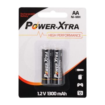 Power-Xtra 1.2V 1300 Mah AA Size Şarjlı Pil - 2li Blister