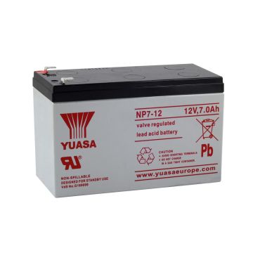 Yuasa NP7-12 - 12V 7 Ah F1 (ince) Bakımsız Kuru Akü