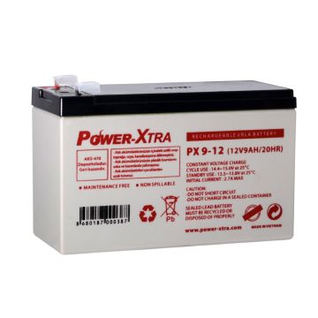 Power-Xtra PX9-12 - 12V 9 Ah Bakımsız Kuru Akü