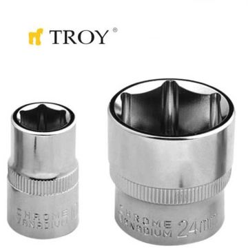 TROY 26160 3/8” Lokma (Ölçü 6mm-Çap 16,8-Uzunluk 28mm)  10 Adet