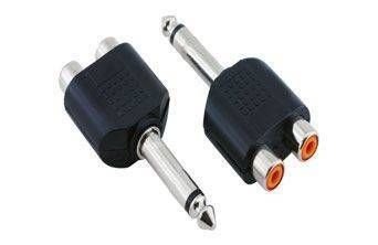 6.3MM MONO ERKEK - 2RCA DİŞİ ADAPTÖR