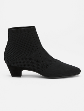 PURL RECYCLED STRETCH KNIT BOOTIE - Bot - Siyah
