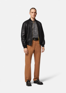 GRECA LEATHER BOMBER JACKET - Ceket