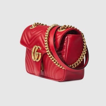 GG Marmont matelassé shoulder bag - Çanta, Kırmızı