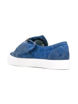 oversized bow slip-on sneakers - Ayakkabı, Mavi