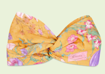 Flora print silk headband - Bandana, Desenli