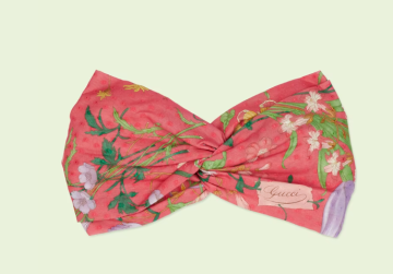 Flora print silk headband - Bandana, Desenli