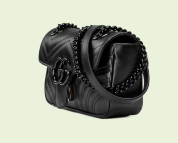 GG Marmont matelassé mini bag - Çanta, Siyah