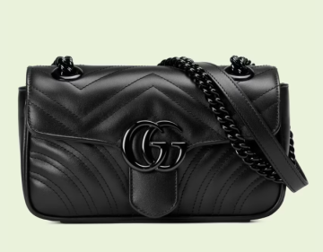 GG Marmont matelassé mini bag - Çanta, Siyah