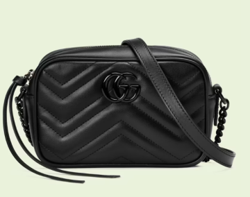 GG Marmont mini shoulder bag - Çanta, Siyah