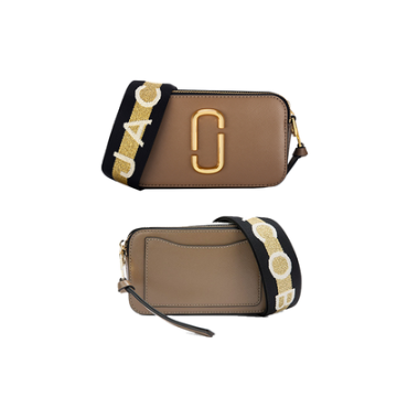 Snapshot Leather Messenger Bag - Çanta, Kahverengi