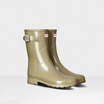 Original Refined Short Gloss rubber boots - Ayakkabı, Sarı