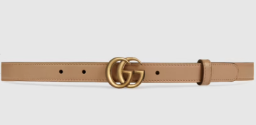 Thin belt with Double G buckle - Kemer, Kemer