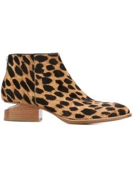 'Kori' leopard print ankle boots - Ayakkabı, Desenli