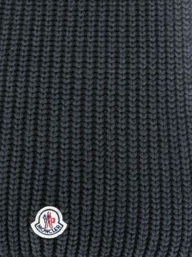Tricolour Wool Scarf - Atkı, Lacivert