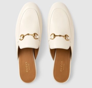 Princetown leather slipper - Terlik, Beyaz