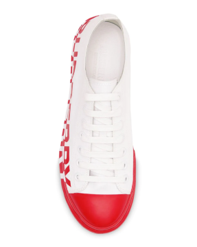 logo two-tone low-top sneakers - Ayakkabı, Beyaz
