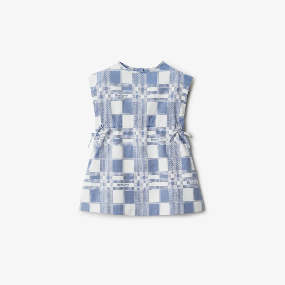 Check Cotton Dress - Elbise