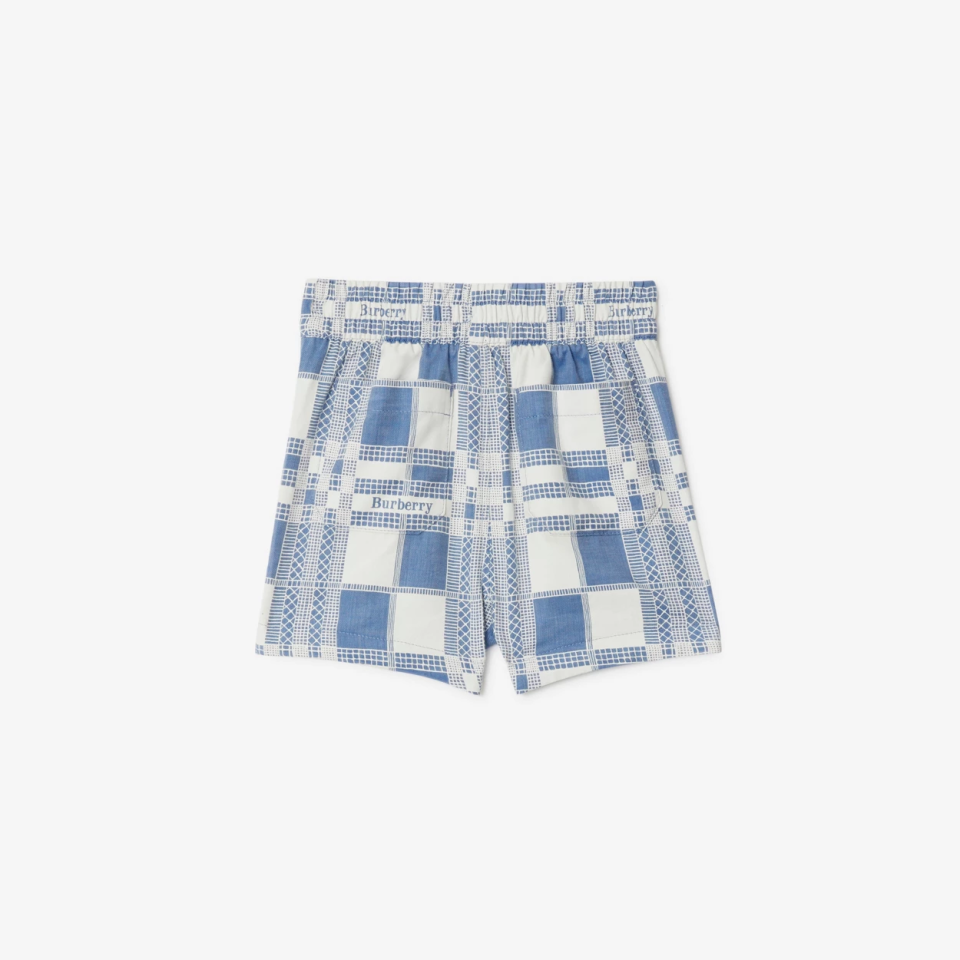 Check Cotton Shorts - Şort