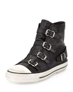Virgin Buckled High-Top Sneaker - Ayakkabı, Siyah