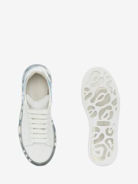 Oversized sole leather sneakers - Ayakkabı, Beyaz