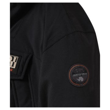 Skidoo Wom Ef 3 Jacket - Tüylü Kapüşonlu Anorak Mont, Siyah