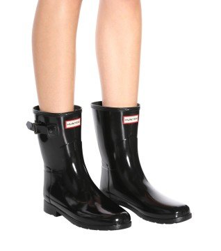 Original Refined Short Gloss rubber boots - Ayakkabı, Siyah